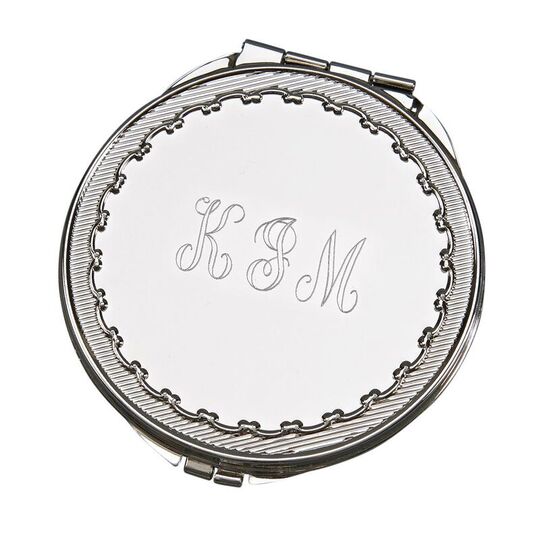 Engraved Truro Design Round Compact